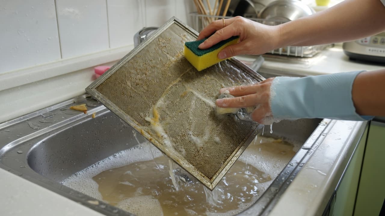 주방 후드 필터 청소 주기와 교체 신호 대표 이미지