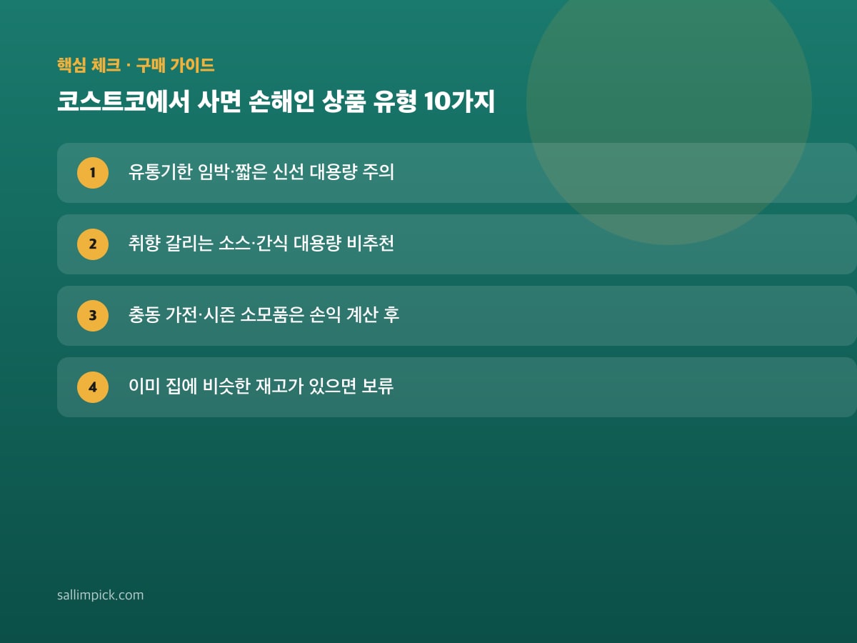 코스트코에서 사면 손해인 상품 유형 10가지 — 본문 가이드 이미지