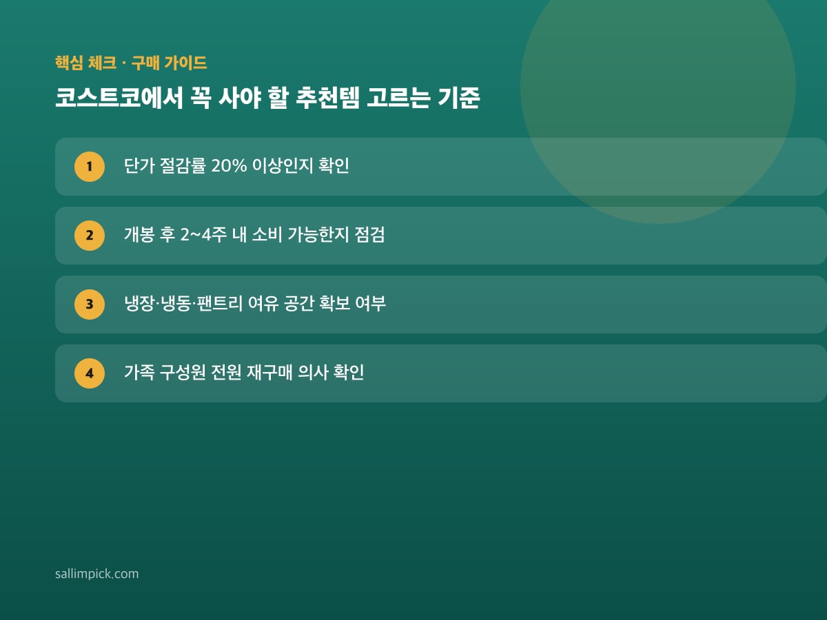 코스트코에서 꼭 사야 할 추천템 고르는 기준 — 본문 가이드 이미지